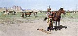Henry Farny Saddling Up painting